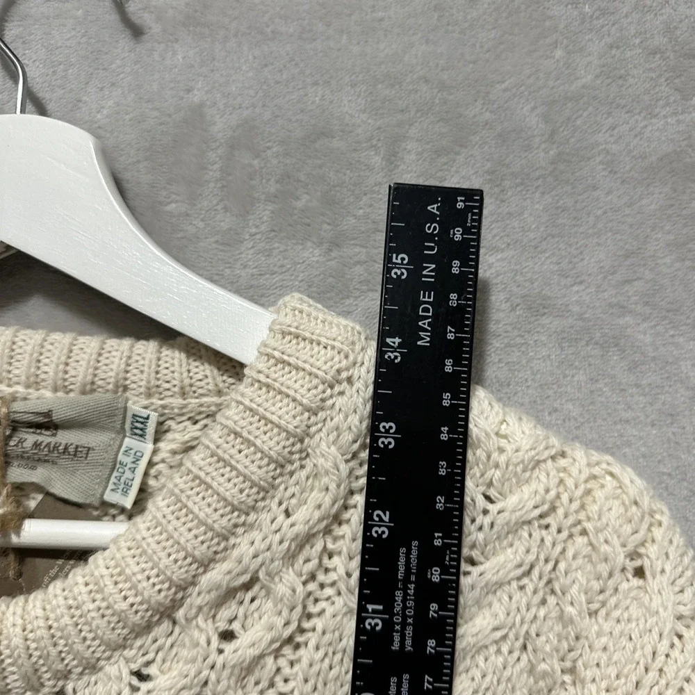 Aran Irish Men's Merino Wool Sweater Cable Knit Traditional Fisherman Pullover